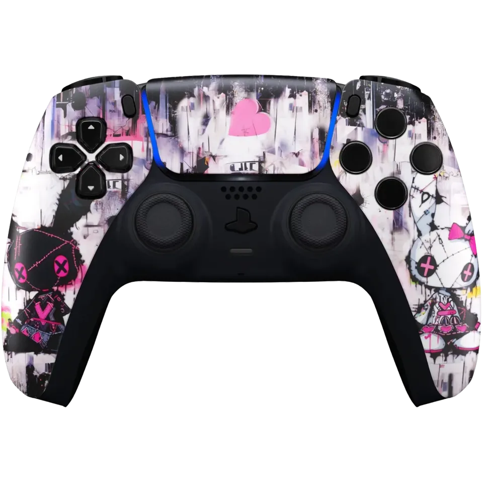 Clever Gaming Punk Bunny PS5 controller bunny design