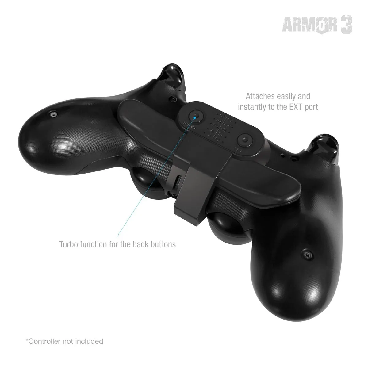 Hyperkin PS4 controller back button attachment zwart