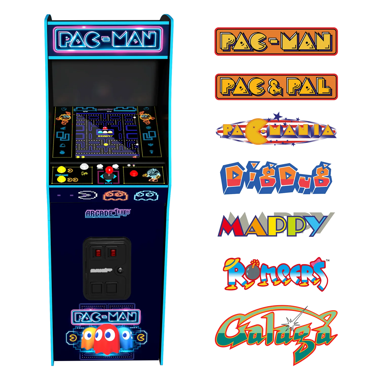 Arcade1Up Pac-Man Neon Deluxe arcadekast 17 inch 7 games