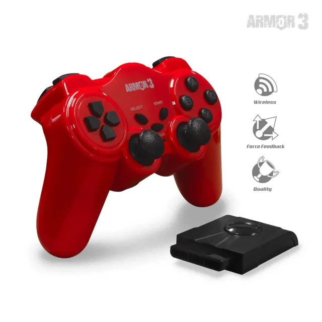 Hyperkin NuRange draadloze controller rood PS2