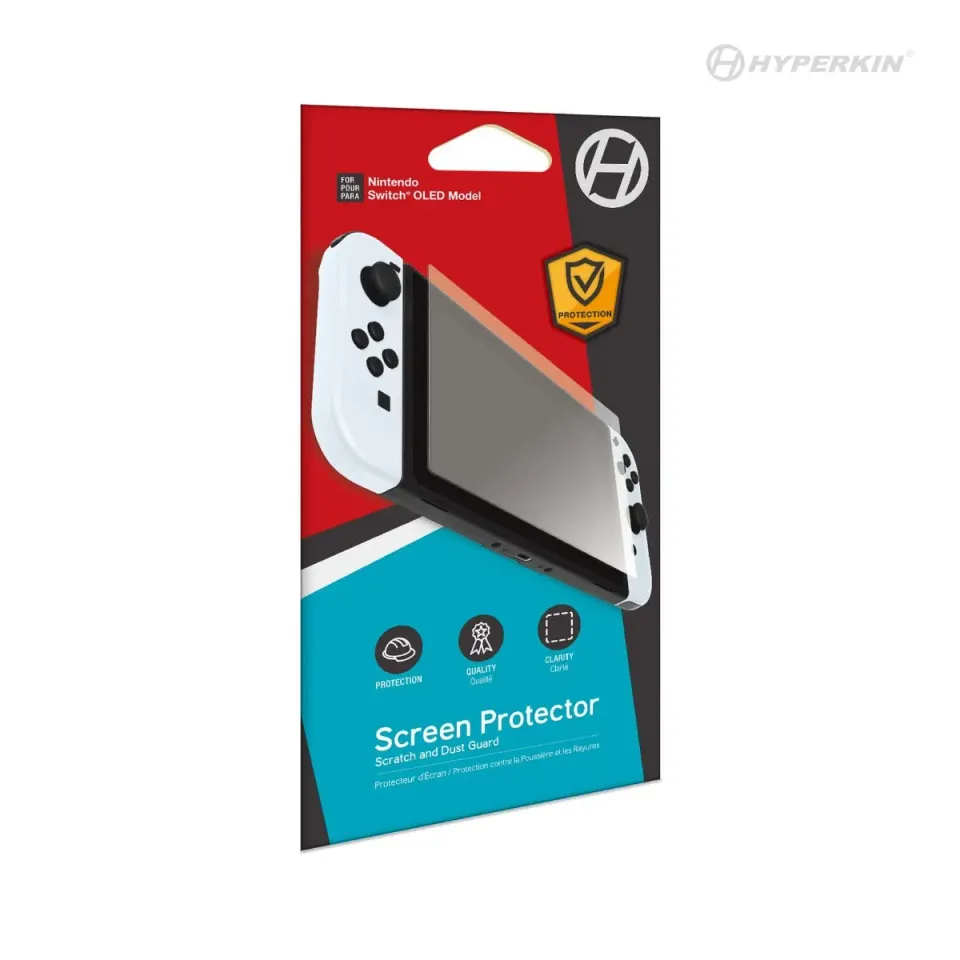 Hyperkin Nintendo Switch OLED screenprotector met doekje
