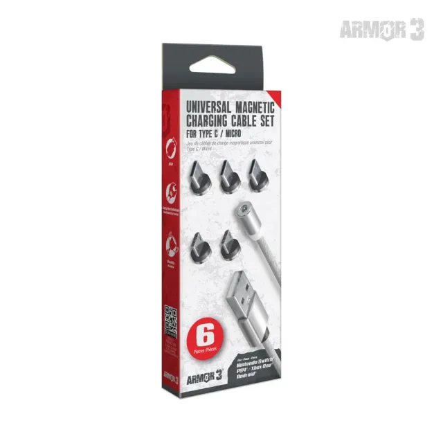 Hyperkin Magnetic Charging Cable oplaadkabel 6 stuks magnetisch