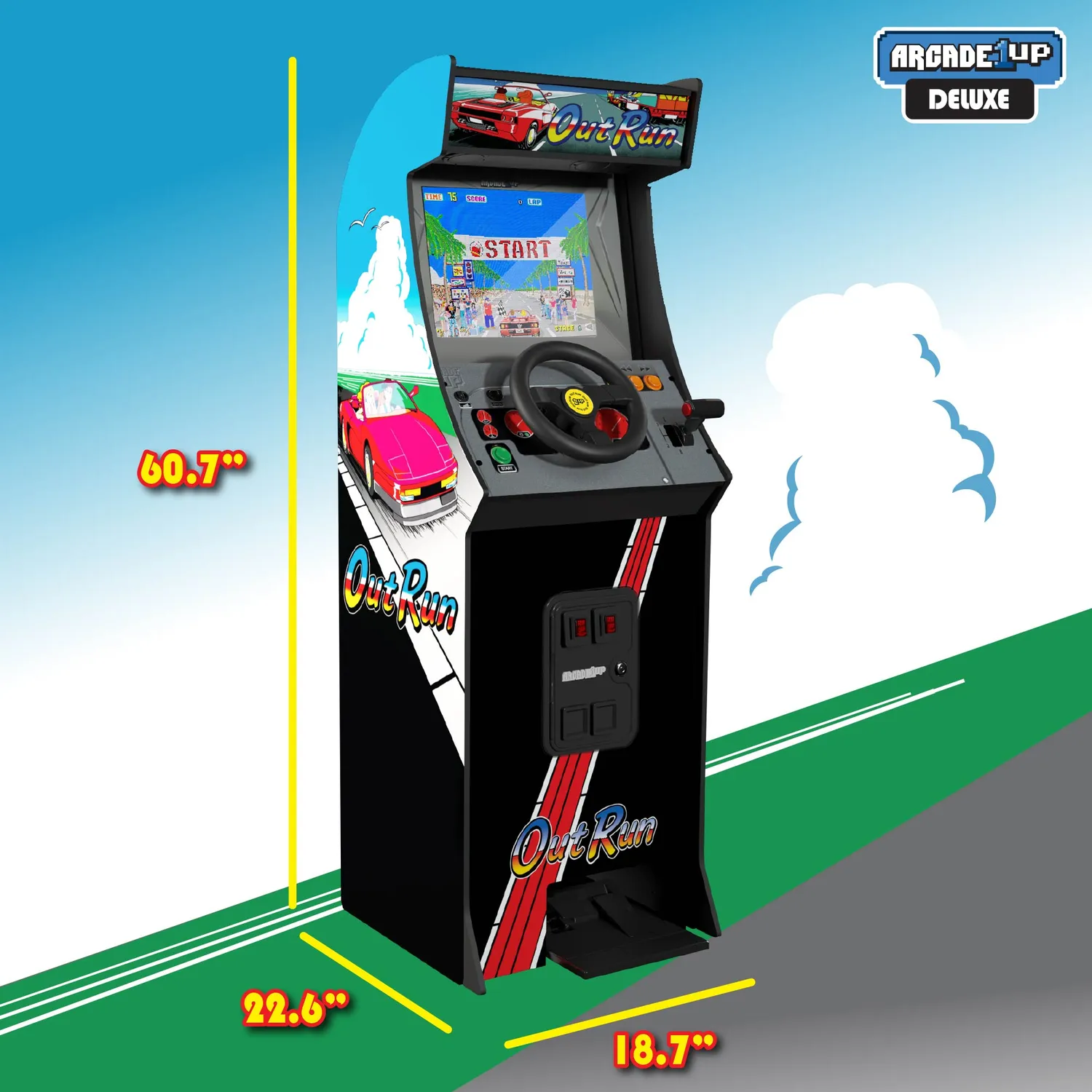 Arcade1Up Deluxe OutRun Arcadekast Met Stuur Full-Size