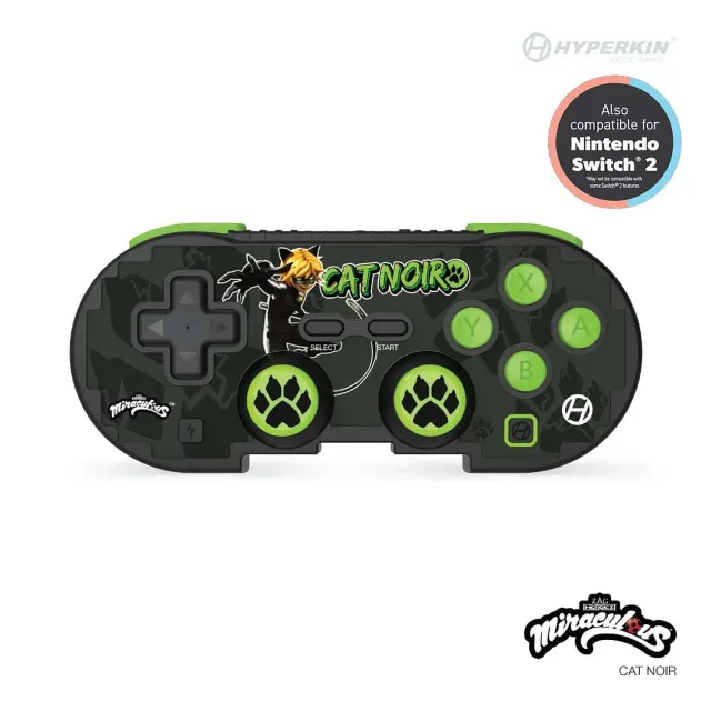 Hyperkin Pixel Art Miraculous Cat Noir controller bluetooth