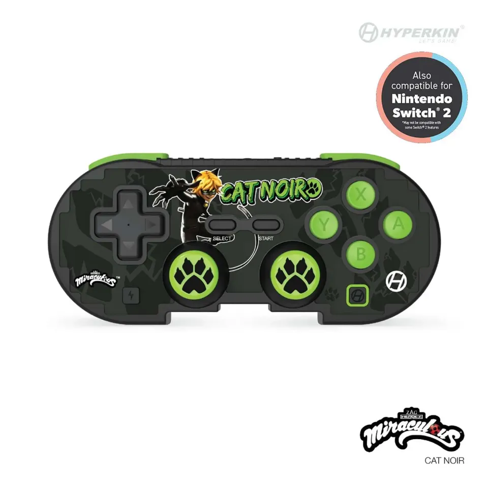 Hyperkin Pixel Art Miraculous Cat Noir controller bluetooth