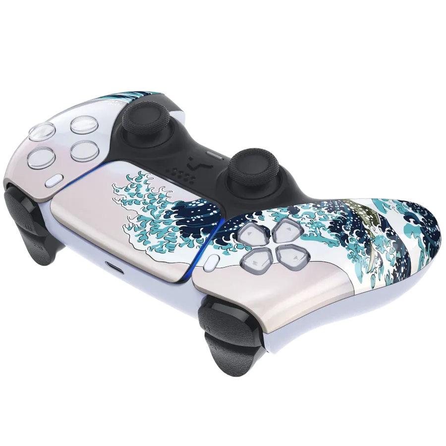 Clever Gaming Kanagawa Wave PS5 controller golf design