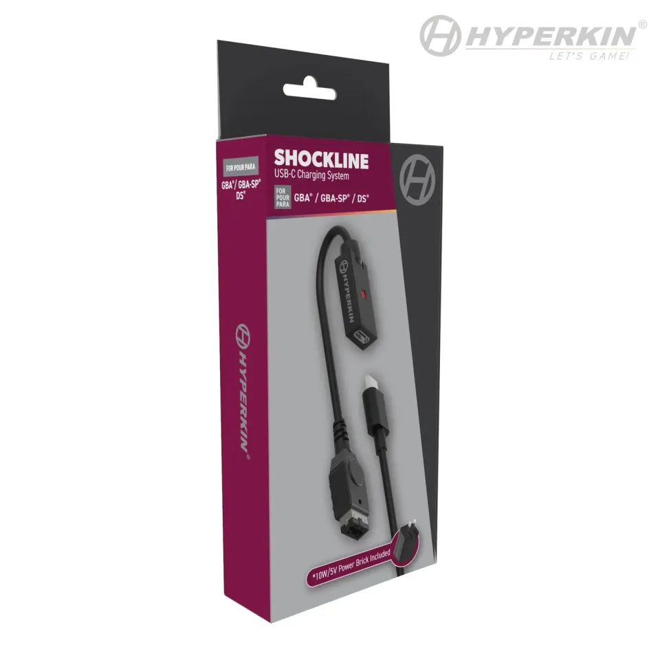Hyperkin ShockLine Type-C USB oplader 10W/5V GBA SP DS