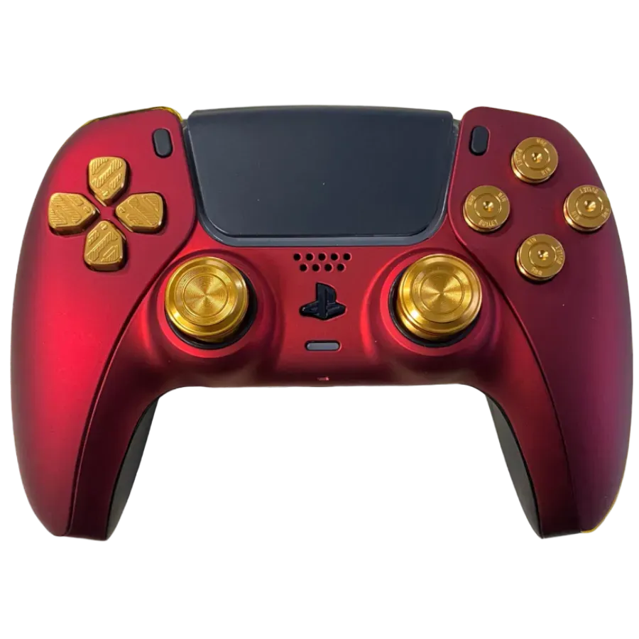 Clever Gaming Iron Man Shine PS5 controller rood-goud