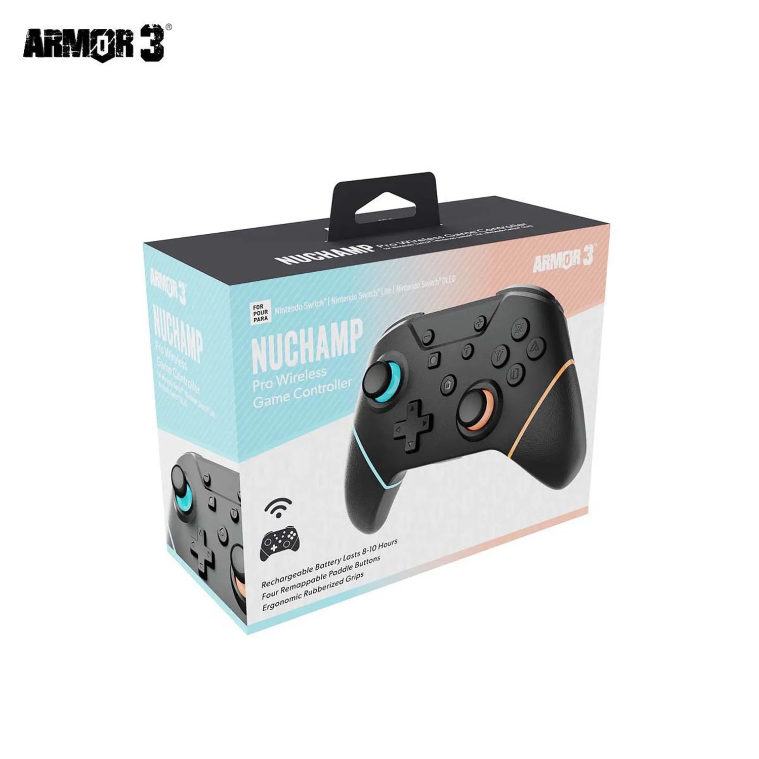 Armor3 NuChamp Switch controller draadloos blauw-oranje