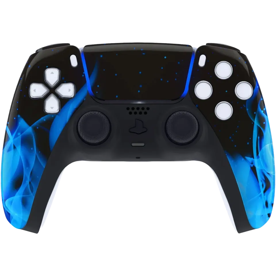 Clever Gaming Blue Flame PS5 controller vlam