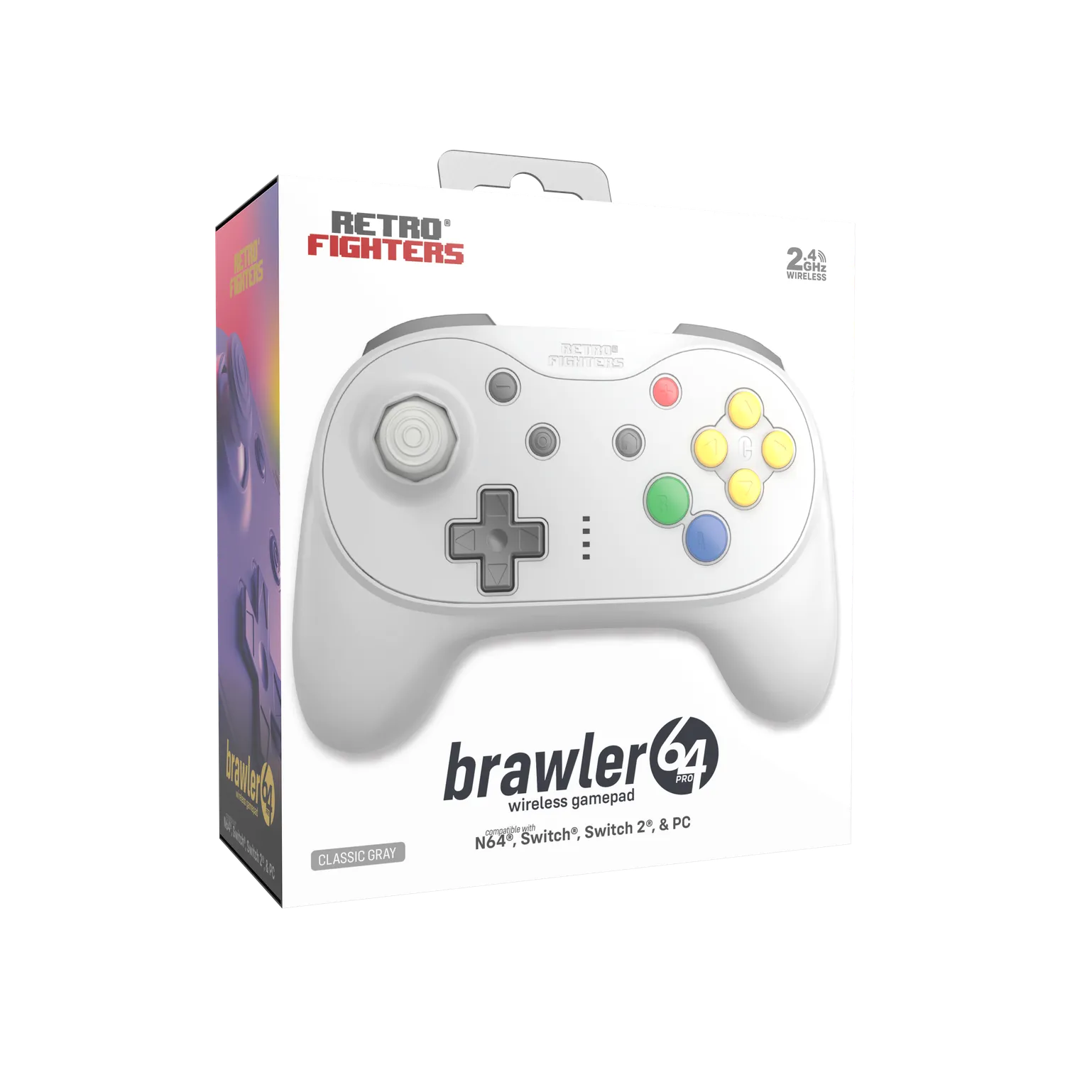Hyperkin Brawler64 Pro draadloze controller grijs hall effect