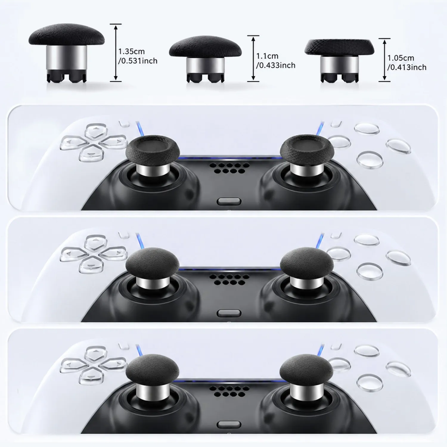Aknes AK205Pro TMR sticks PS5 2 stuks 8 caps driftvrij