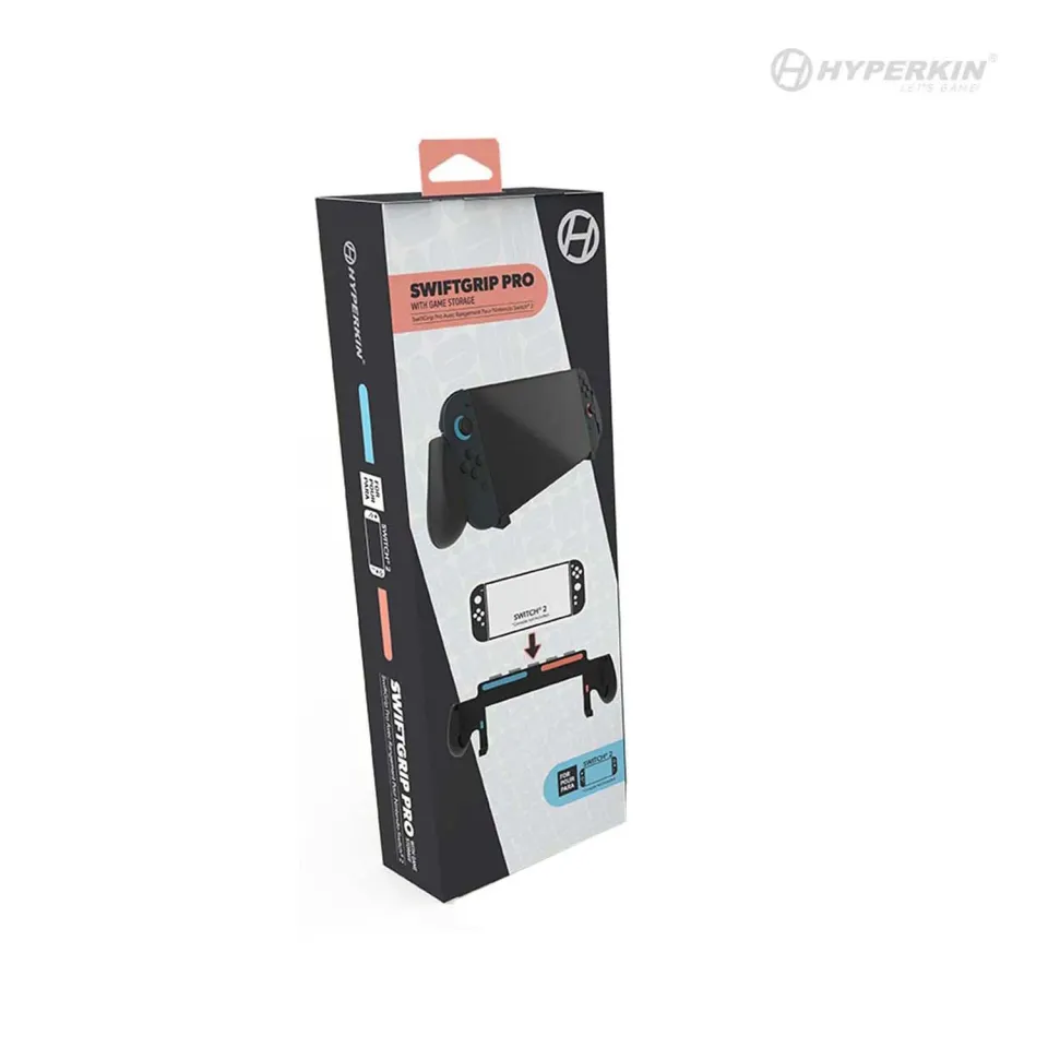 Hyperkin SwiftGrip Pro grip Switch 2 zwart met gamevak