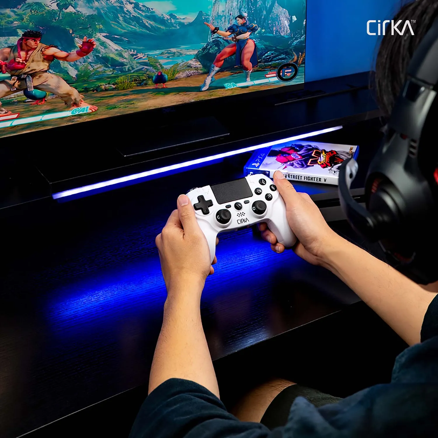 Hyperkin NuForce draadloze controller wit PS4 PC