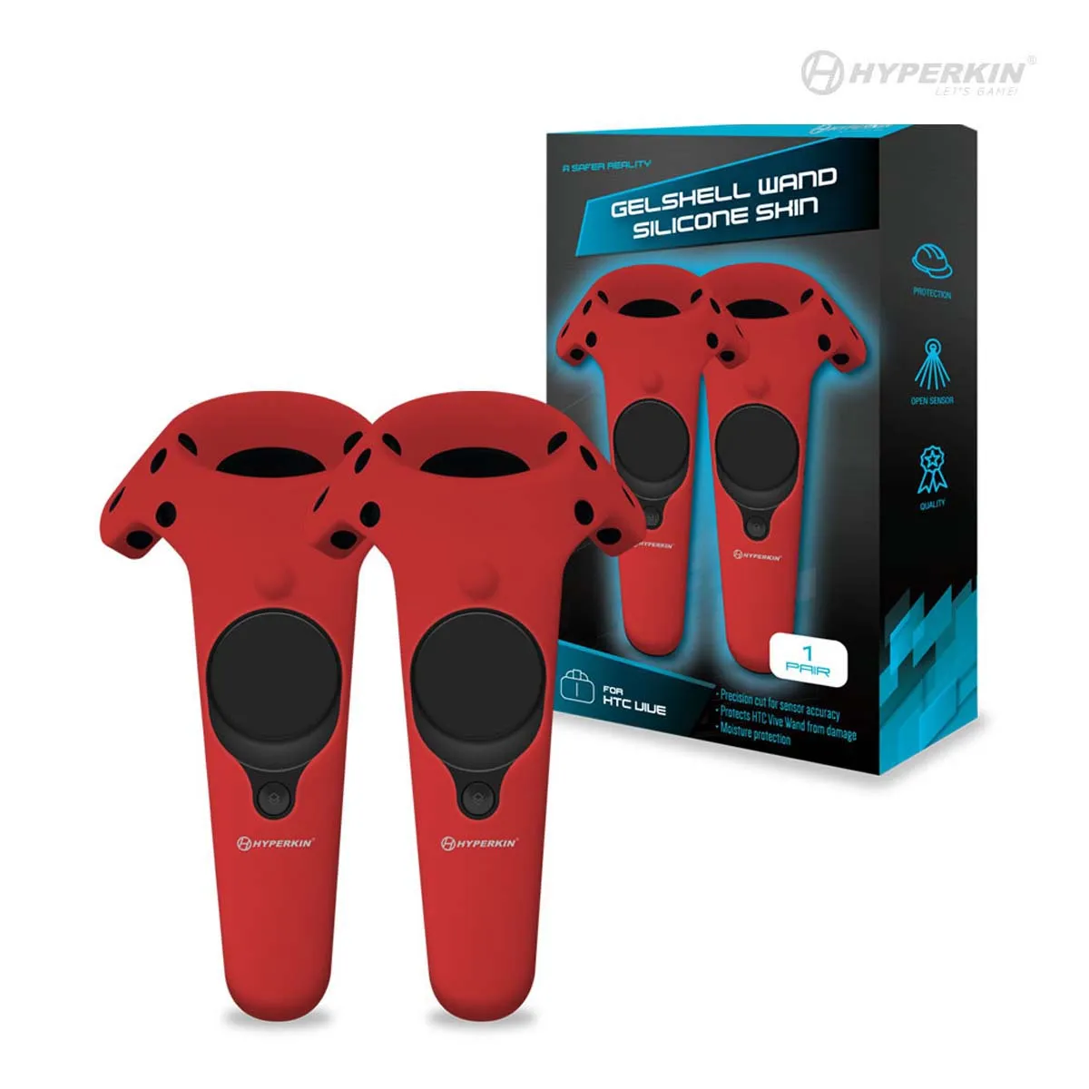 Hyperkin GelShell Wand siliconen hoes rood 2-pack valbescherming