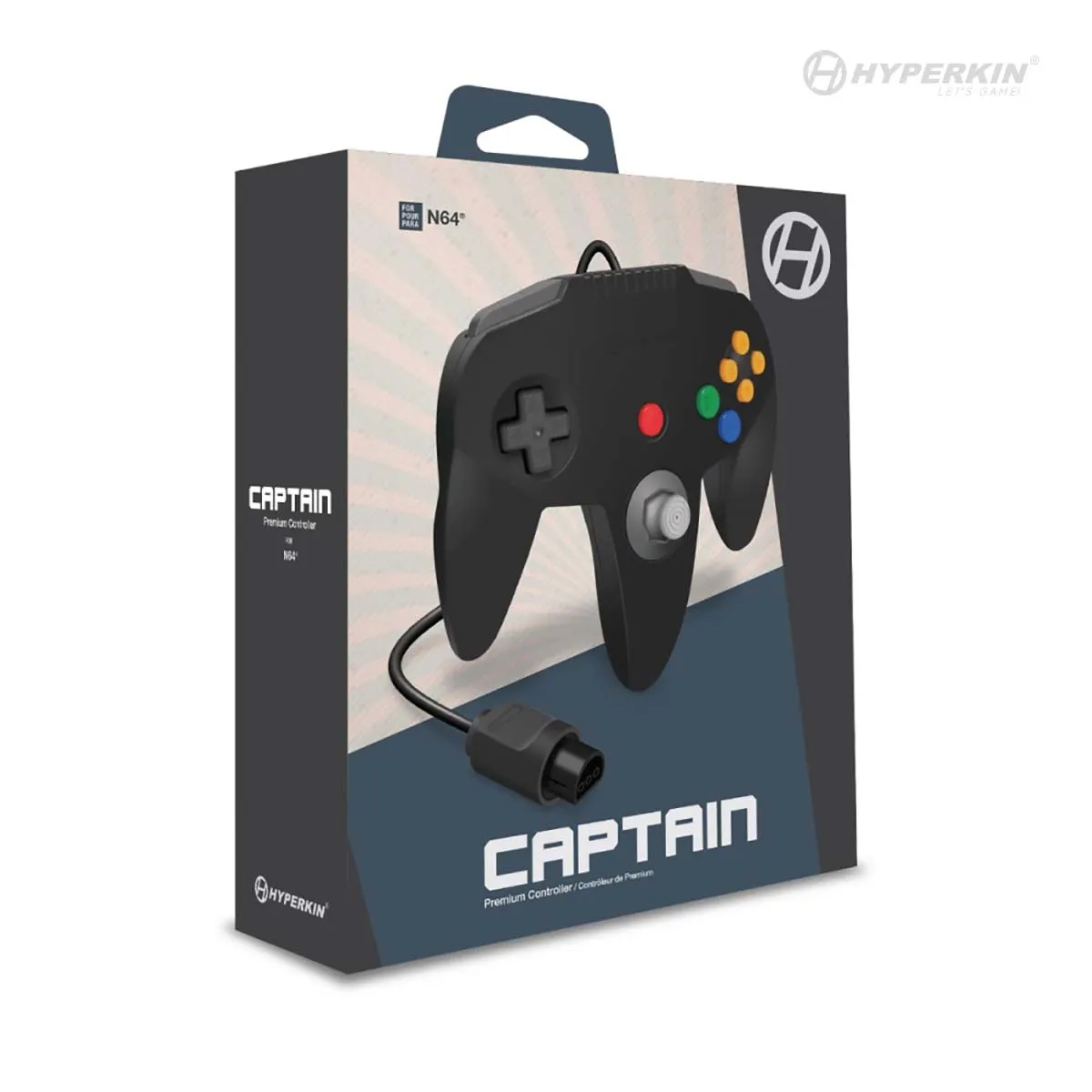 Hyperkin Captain N64 controller bedraad zwart