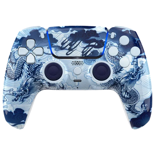 Clever Gaming Porcelain Dragon PS5 controller DualSense