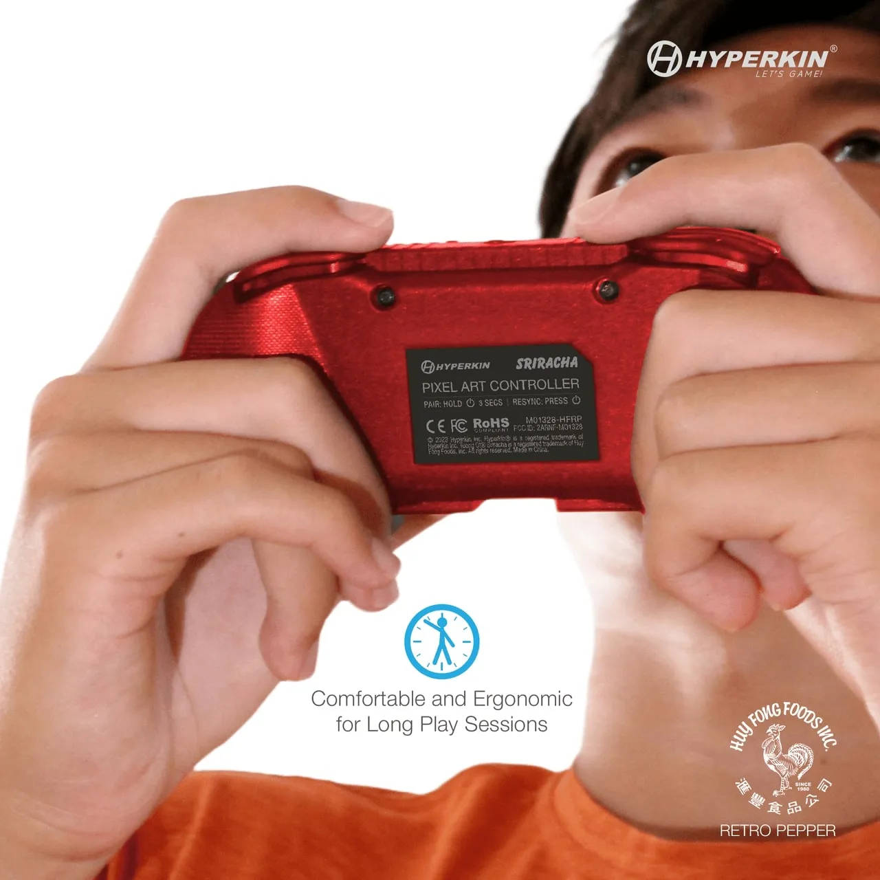 Hyperkin Pixel Art Retro Pepper controller bluetooth Sriracha