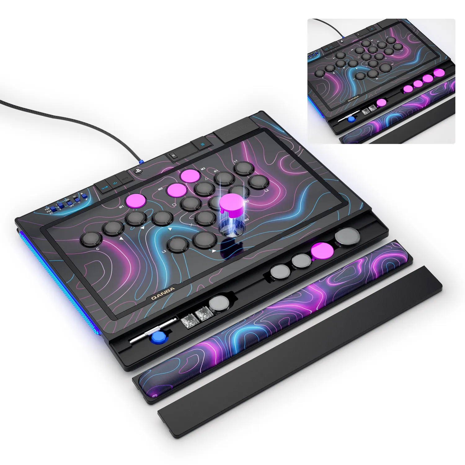 Qanba Sapphire leverless controller PS5 RGB